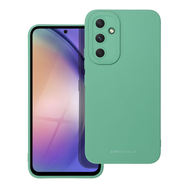 Samsung Galaxy A54 Case Roar Luna Monochrome, Stylish, An aesthetic accessory  Green