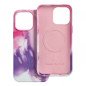 Apple iPhone 14 Pro Max Case Leather Mag Cover Elegant  MagSAFE  Purple splash