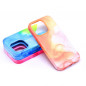 Apple iPhone 14 Case Leather Mag Cover Elegant  MagSAFE  Orange splash