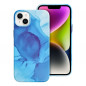 Apple iPhone 14 Plus Case Leather Mag Cover Elegant  MagSAFE  Blue splash