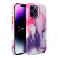 Apple iPhone 12 Case Leather Mag Cover Elegant  MagSAFE  Purple splash