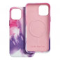 Apple iPhone 12 Case Leather Mag Cover Elegant  MagSAFE  Purple splash