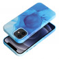 Apple iPhone 12 Case Leather Mag Cover Elegant  MagSAFE  Blue splash