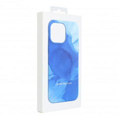 Apple iPhone 12 Case Leather Mag Cover Elegant  MagSAFE  Blue splash