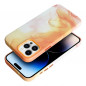 Apple iPhone 12 Pro Max Case Leather Mag Cover Elegant  MagSAFE  Orange splash