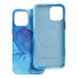 Apple iPhone 12 Pro Max Case Leather Mag Cover Elegant  MagSAFE  Blue splash