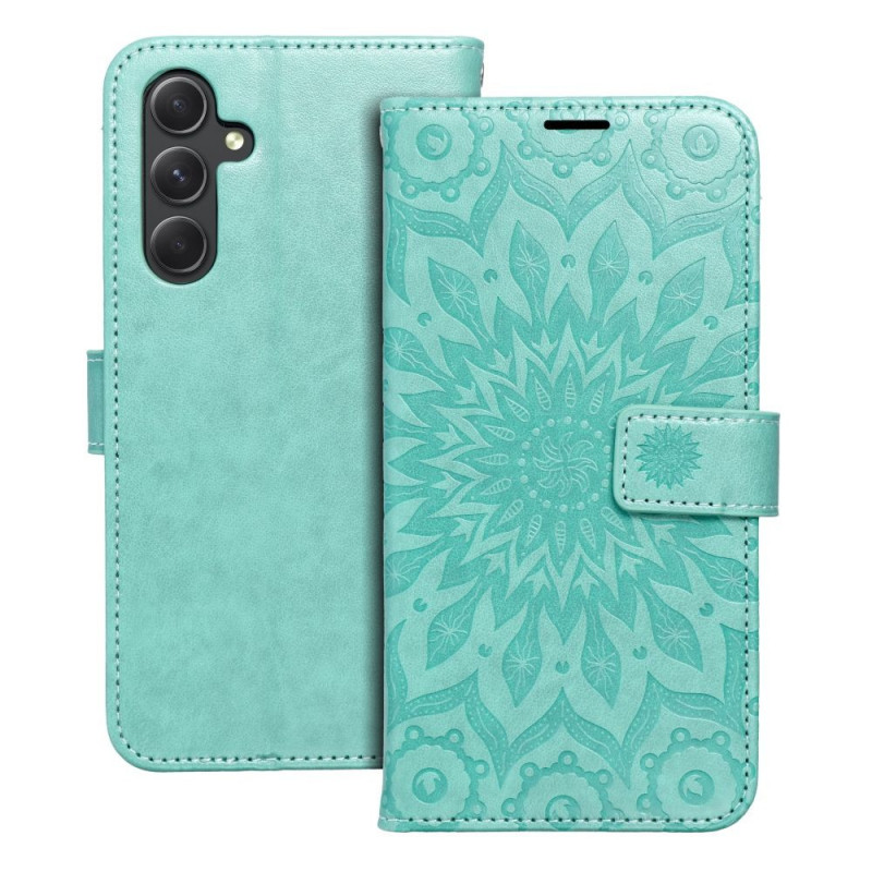 Samsung Galaxy A54 Wallet Cases MEZZO Book Mandala  Green