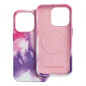 Apple iPhone 14 Pro Case Leather Mag Cover Elegant  MagSAFE  Purple splash