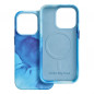 Apple iPhone 14 Pro Case Leather Mag Cover Elegant  MagSAFE  Blue splash