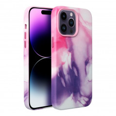 Apple iPhone 11 Pro Case Leather Mag Cover Elegant  MagSAFE  Purple splash