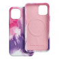 Apple iPhone 11 Pro Case Leather Mag Cover Elegant  MagSAFE  Purple splash