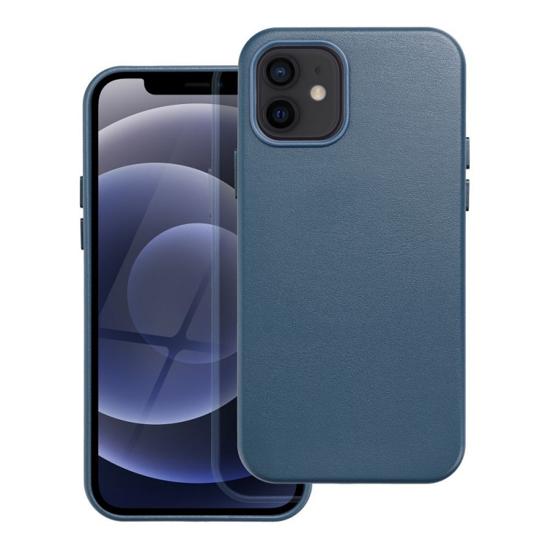 Apple iPhone 12 Case Leather Mag Cover Elegant  MagSAFE  Indigo blue