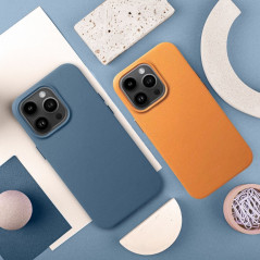 Apple iPhone 12 Case Leather Mag Cover Elegant  MagSAFE  Indigo blue