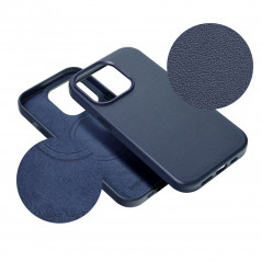 Apple iPhone 12 Case Leather Mag Cover Elegant  MagSAFE  Indigo blue