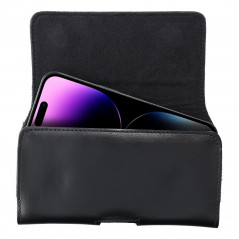 Samsung Galaxy S21 5G Univerzálne puzdro, Horizontal holsters, Belt Holster ROYAL Crazy Horse Black 