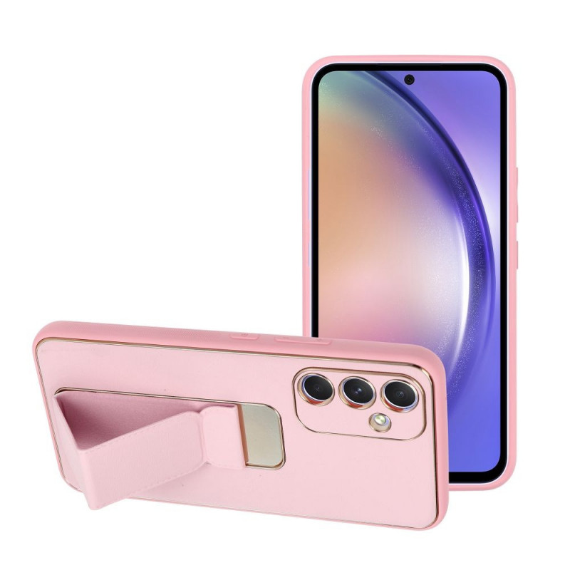 Samsung Galaxy A54 Case LEATHER Case Kickstand Pink