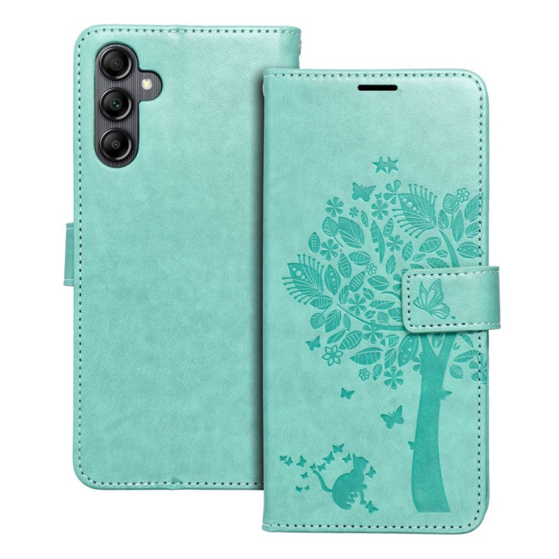 Samsung Galaxy A14 5G Wallet Cases MEZZO Book Tree  Green