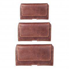 Samsung Galaxy S21 5G Univerzálne puzdro, Horizontal holsters, Belt Holster ROYAL Crazy Horse Brown 