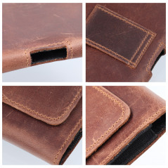 Samsung Galaxy A51 LTE Univerzálne puzdro, Horizontal holsters, Belt Holster ROYAL Crazy Horse Brown 