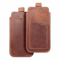 Apple iPhone 11 Univerzálne puzdro, Belt Holster ROYAL - Leather universal flap pocket Brown 