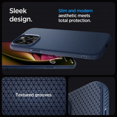 Apple iPhone 15 Pro Case Spigen  Liquid Air Navy blue