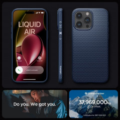 Apple iPhone 15 Pro Case Spigen  Liquid Air Navy blue