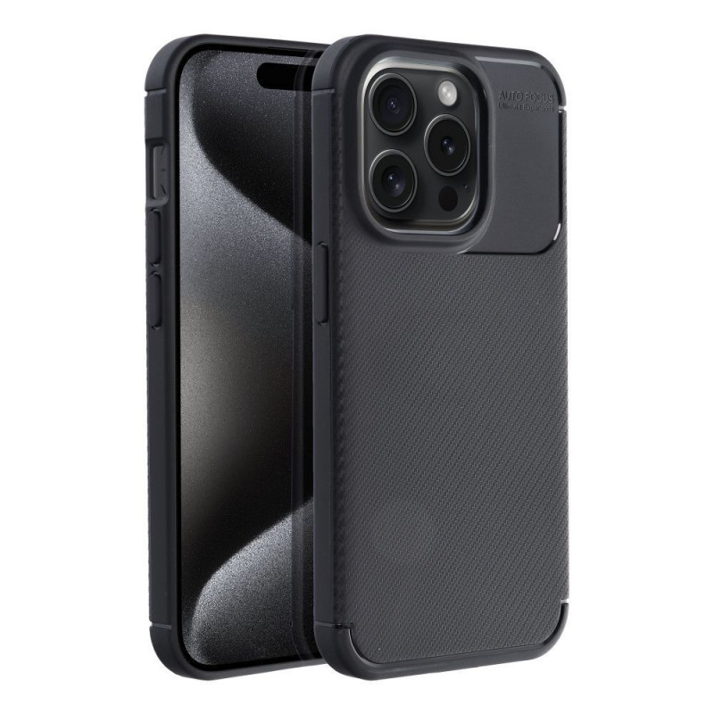 Apple iPhone 15 Case Carbon premium Elegant  Black