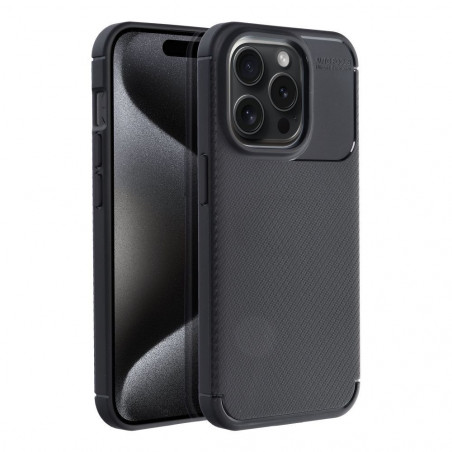 Apple iPhone 15 Case Carbon premium Elegant  Black