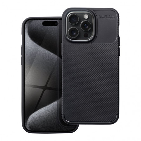Apple iPhone 15 Case Carbon premium Elegant  Black