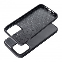 Apple iPhone 15 Case Carbon premium Elegant  Black