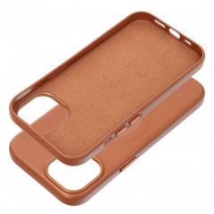 Apple iPhone 15 Case Roar Leather Mag Elegant  MagSAFE  Brown