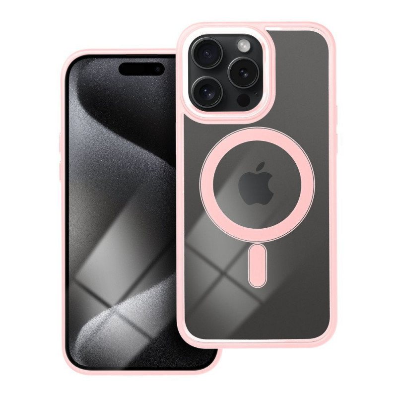 Apple iPhone 15 Pro Max Case Color Edge Mag MagSAFE  Pink