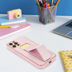 Samsung Galaxy A34 Case LEATHER Case Kickstand Pink