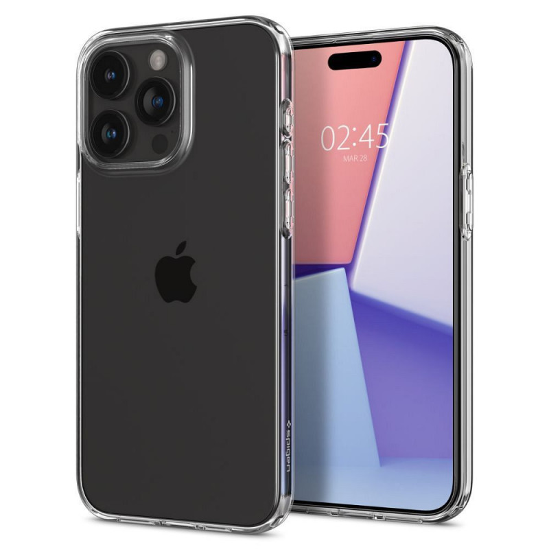 Apple iPhone 15 Pro Case Spigen Liquid Crystal Crystal clear  Transparent