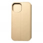 Apple iPhone 15 Wallet Cases Dual Pocket book Gold