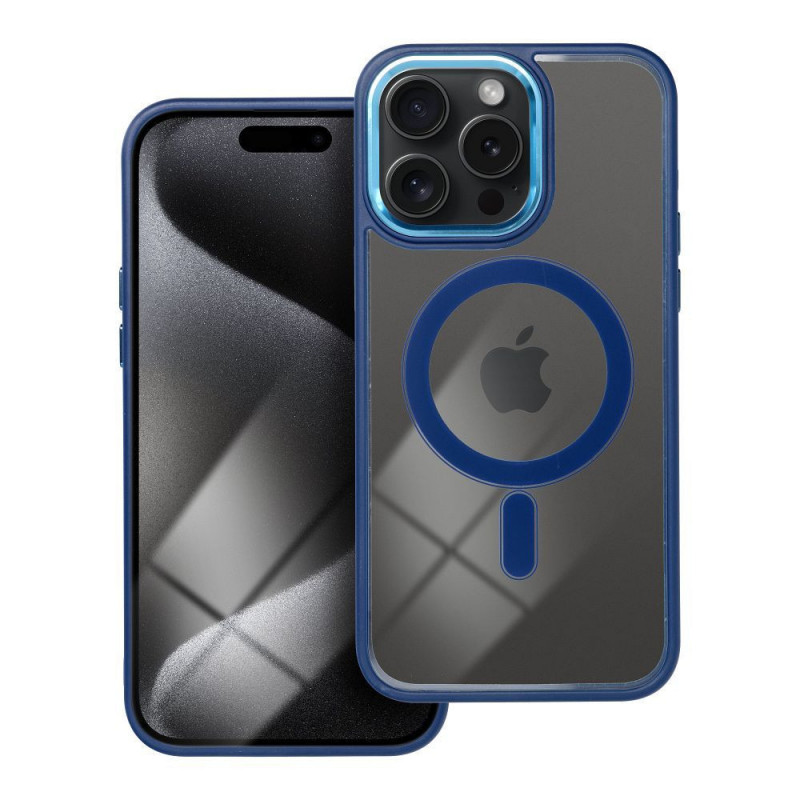 Apple iPhone 15 Pro Max Case Color Edge Mag MagSAFE  Navy blue