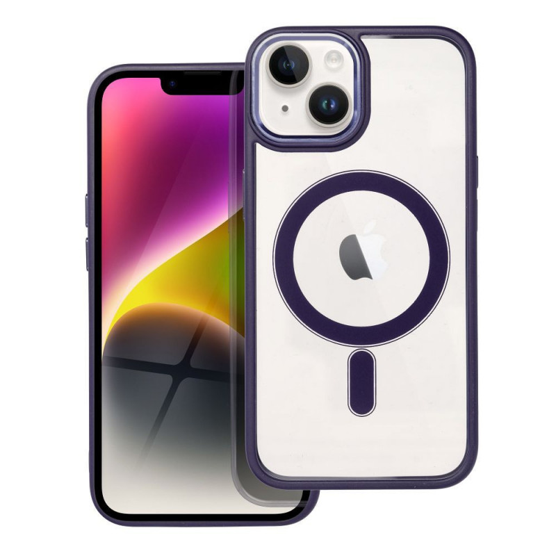 Apple iPhone 14 Case Color Edge Mag MagSAFE  Deep purple