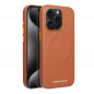 Apple iPhone 15 Pro Case Roar Leather Mag Elegant  MagSAFE  Brown