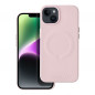 Apple iPhone 15 Plus Case Roar Leather Mag Elegant  MagSAFE  Hot pink