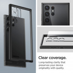 Samsung Galaxy S23 Ultra 5G Case Spigen Ultra Hybrid Crystal clear  Matte black