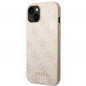 Apple iPhone 14 Case Guess 4G Gold Logo Elegant  Pink
