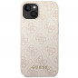 Apple iPhone 14 Case Guess 4G Gold Logo Elegant  Pink