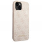 Apple iPhone 14 Case Guess 4G Gold Logo Elegant  Pink
