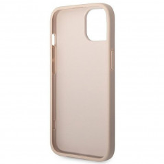 Apple iPhone 14 Case Guess 4G Gold Logo Elegant  Pink