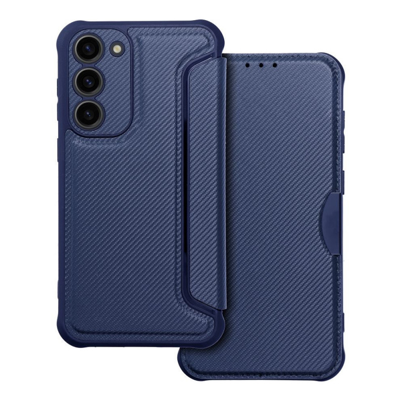 Samsung Galaxy S23 Plus 5G Wallet Cases Razor Book Carbon Fibre, Carbon pattern Blue Samsung Galaxy S23 Plus 5G Wallet Cases Razor Book Carbon Fibre, Carbon pattern Blue