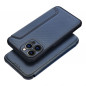 Apple iPhone 13 Pro Max Wallet Cases Razor Book Carbon Fibre, Carbon pattern  Blue