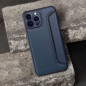 Apple iPhone 13 Pro Max Wallet Cases Razor Book Carbon Fibre, Carbon pattern  Blue