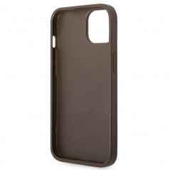 Apple iPhone 14 Plus Case Guess 4G Gold Logo Elegant  Brown