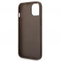 Apple iPhone 14 Plus Case Guess 4G Gold Logo Elegant  Brown