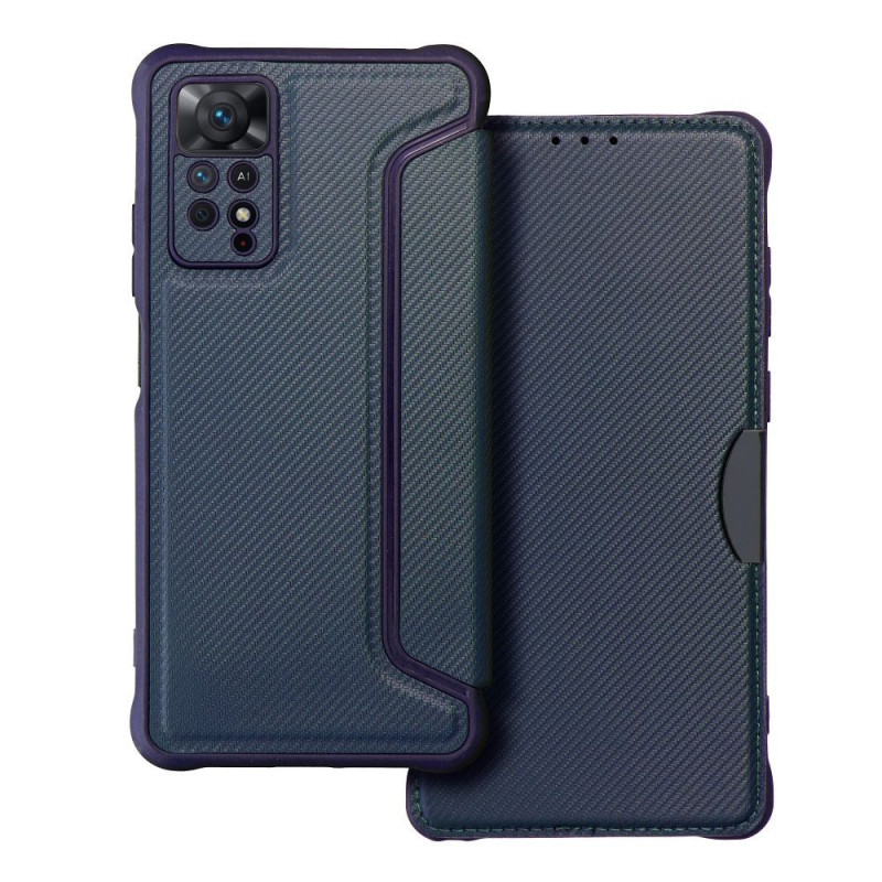 XIAOMI Redmi Note 11 Pro 5G Wallet Cases Razor Book Carbon Fibre, Carbon pattern Blue XIAOMI Redmi Note 11 Pro 5G Wallet Cases Razor Book Carbon Fibre, Carbon pattern Blue
